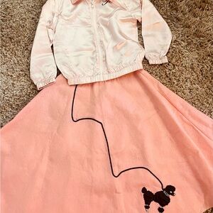 Pink Lady Poodle Skirt and Jacket Set